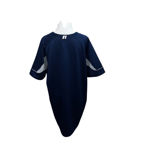 Russell Athletic Men's L Large Baseball Shirt "Pool Player" Button Down Blue - Picture 7 of 9